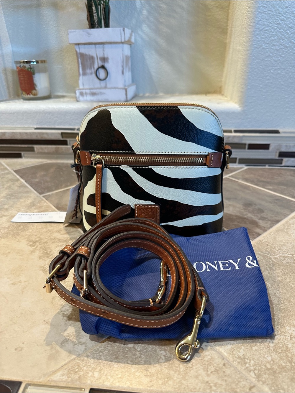 Dooney & Bourke Zebra Domed Crossbody
